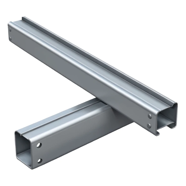 Clean metal beam, smooth steel surface, no rust, no scratches, industrial support beam, realistic, neutral color, high-quality render sticker