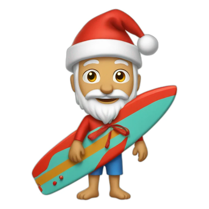 père noel surf sticker