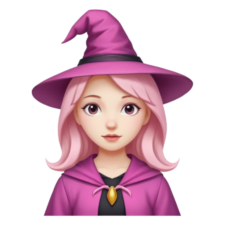 Wicked pink witch preppy girl  sticker