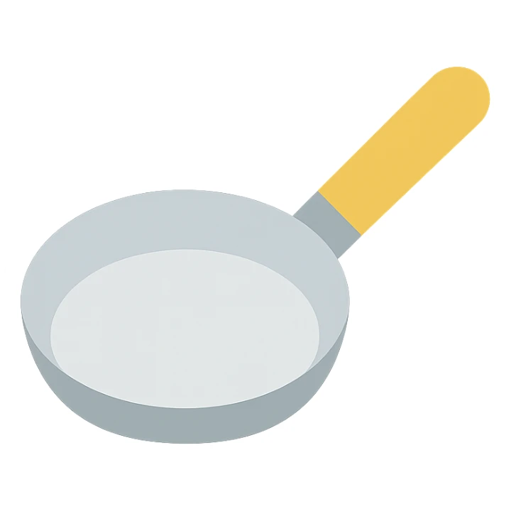 a pan, icon style, flat and modern sticker