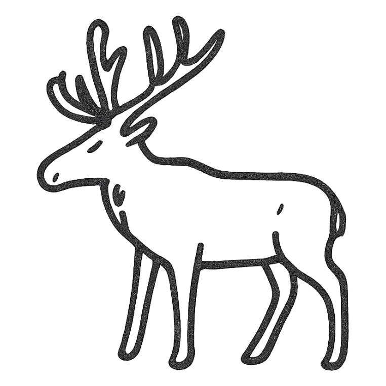 Elk icon sticker