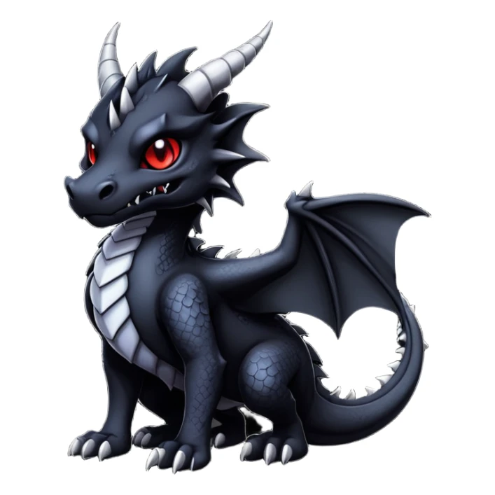 Gothic Badass Edgy Dark Mysterious Mystical Dragon-Beast-Fursona sticker
