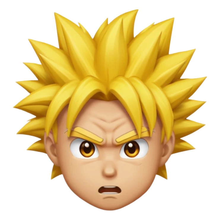 A super Saiyan Goku head emoji sticker