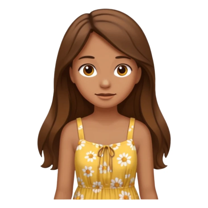 summer vibes girl whit long brun hair sticker