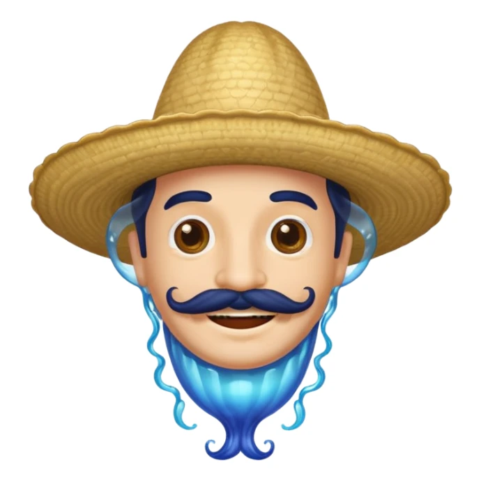 Un portugais avec une moustache mexicaine qui rigole  sticker