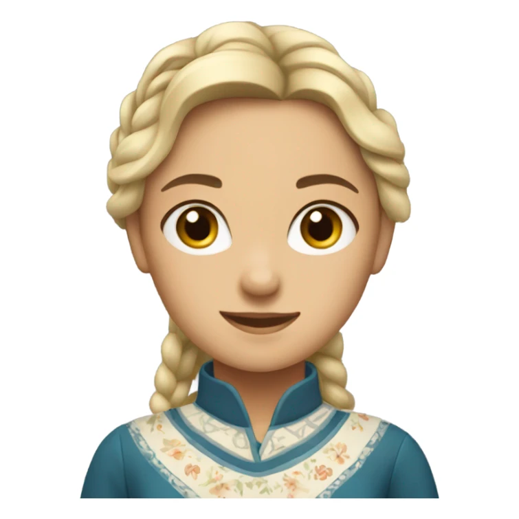 Girl wearing Caucasian dress sticker