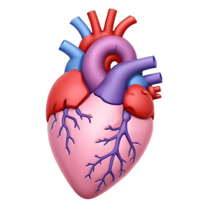 soft pastel pink anatomic heart with a hint of lavender sticker