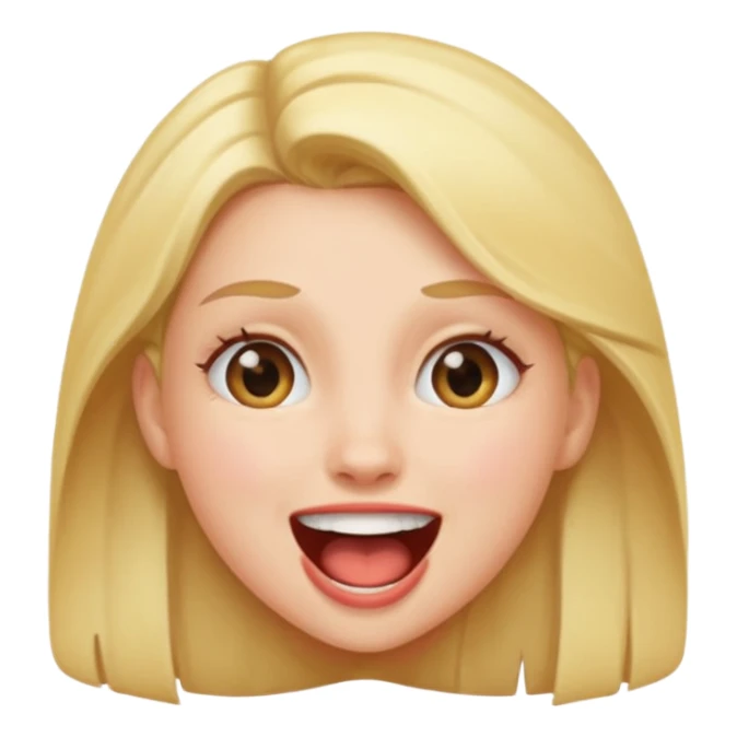 Girl mouth open. sticker