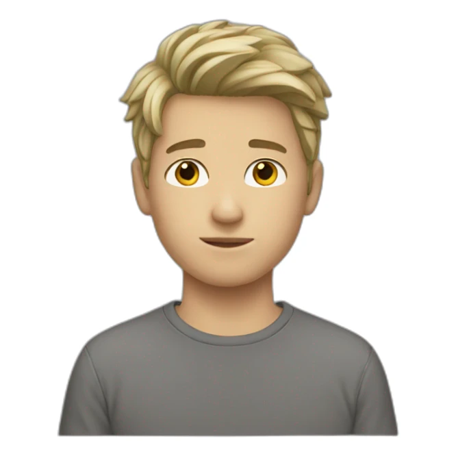 white teenage boy sticker