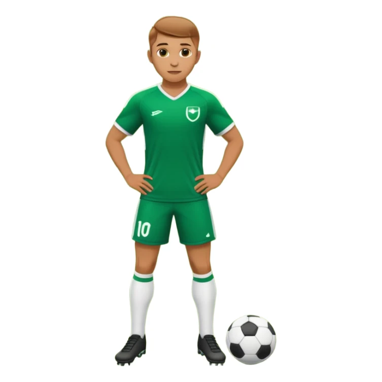 High resolution full body of a soccer player sticker