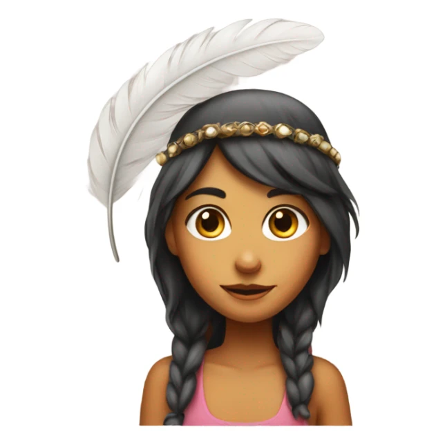 Girl with feather hat sticker