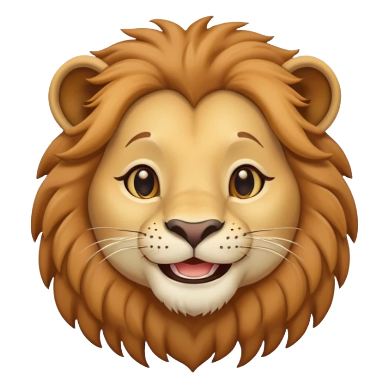 neutral headshot of a friendly anthropomorphised female lion sticker
