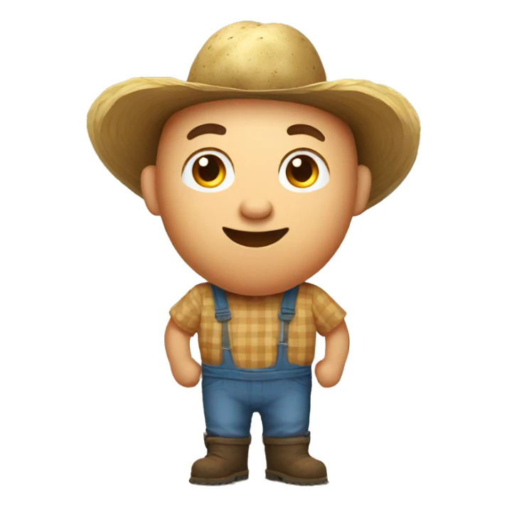 pregnant male potato farmer sticker