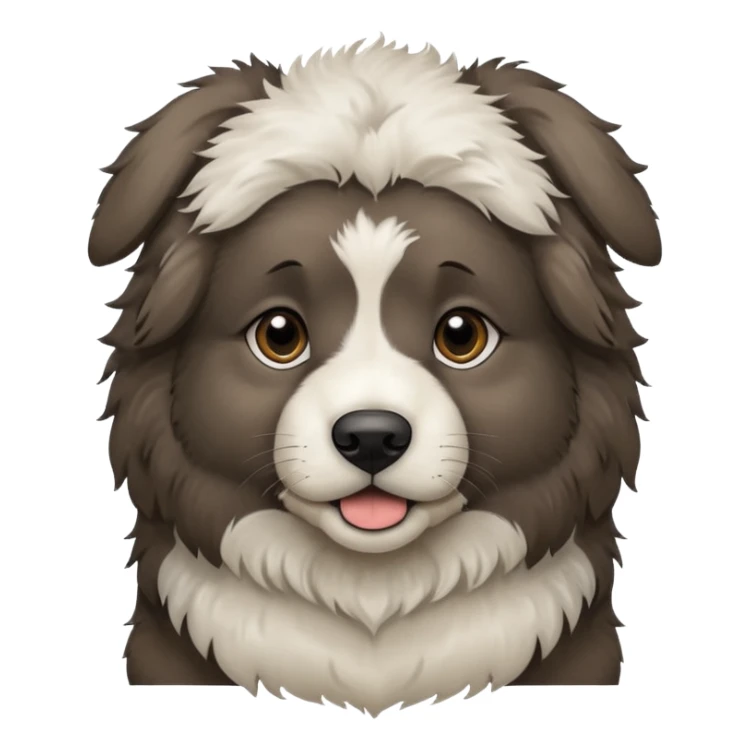 A dark-colored Caucasian Shepherd puppy with cropped ears sticker