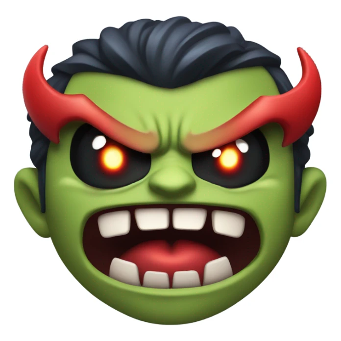 Hulk vampires one eye is no! Face is black and smile red eye Vampires sticker