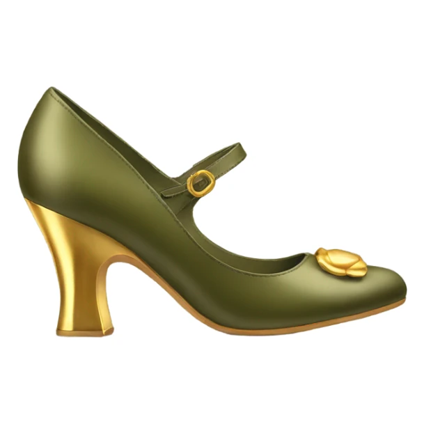 olive gold heel shoes sticker