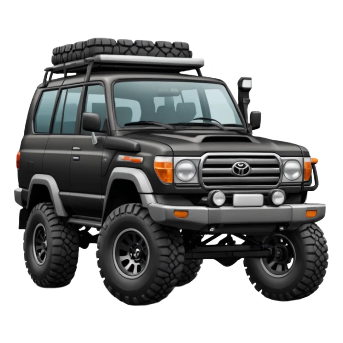 Modified Toyota landcr black color sticker