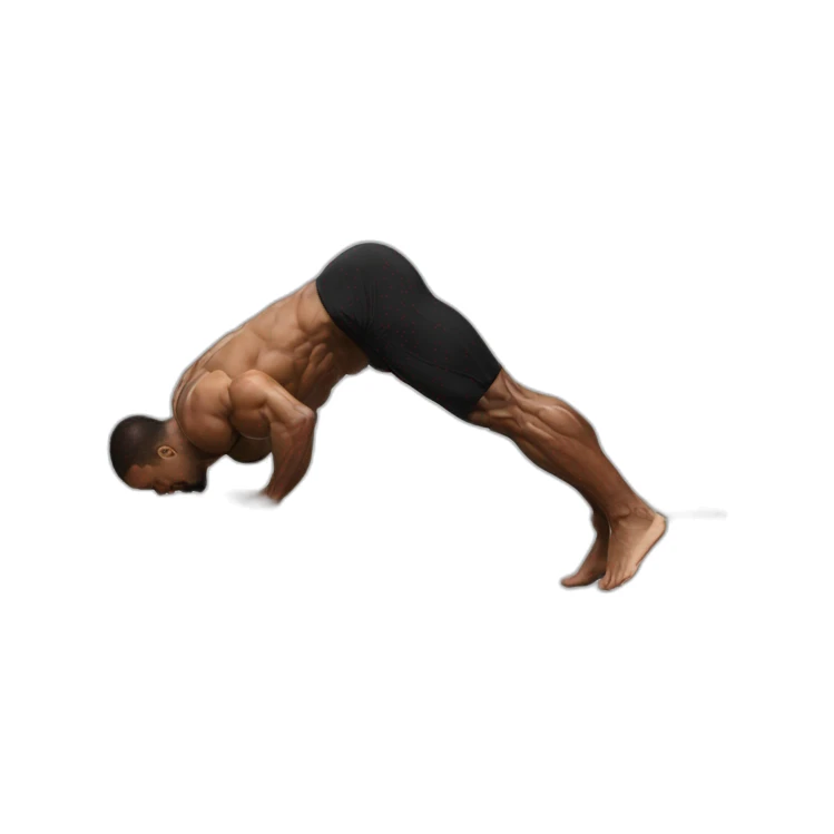 Full planche, planche, calisthenics, male, sideshot sticker