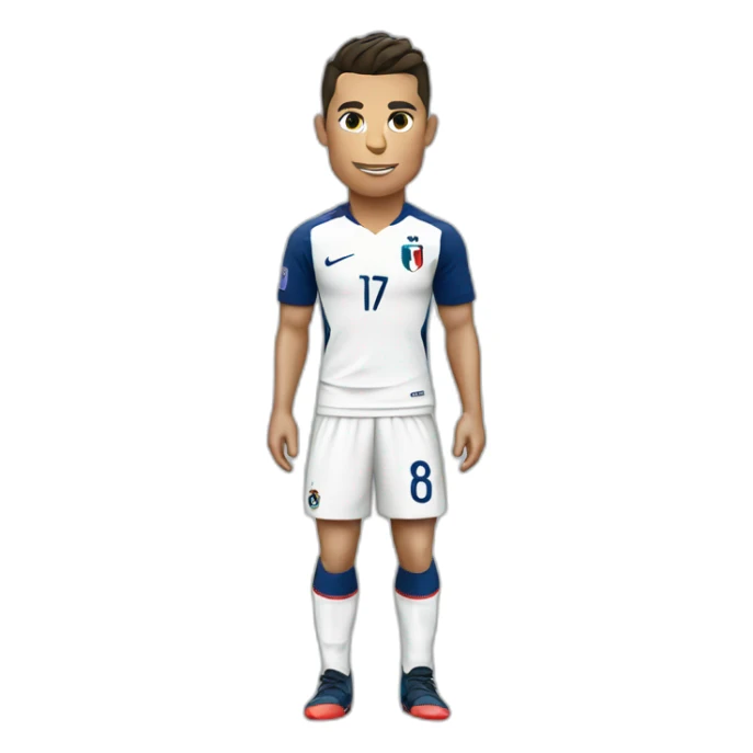 Cristiano Ronaldo com a camisa da França sticker