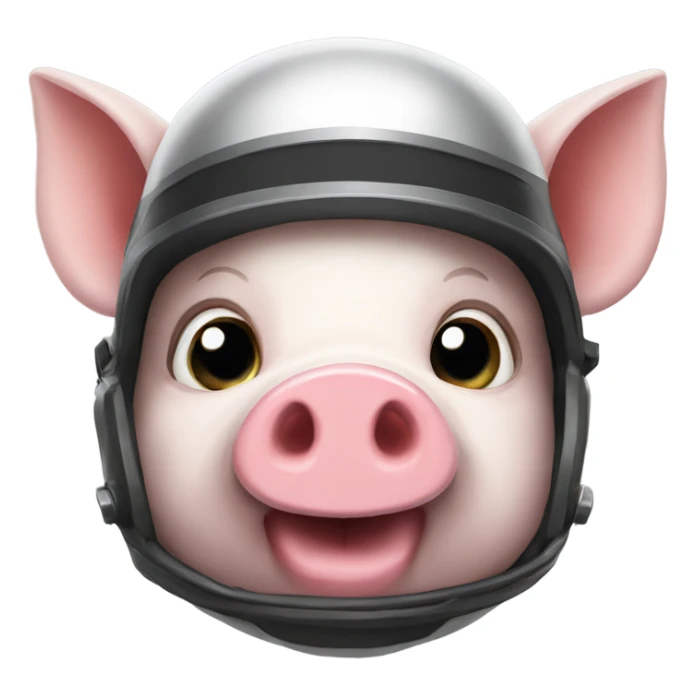 piggy in a helmet sticker