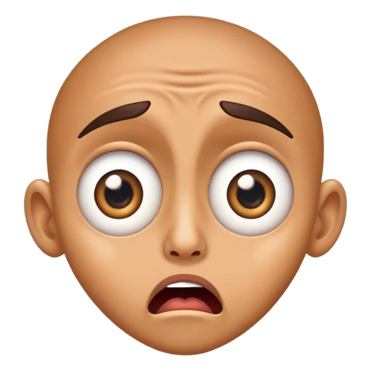 shocked face with jaw dropped and wide eyes sticker