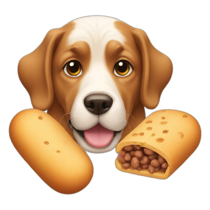 Dog with food  sticker