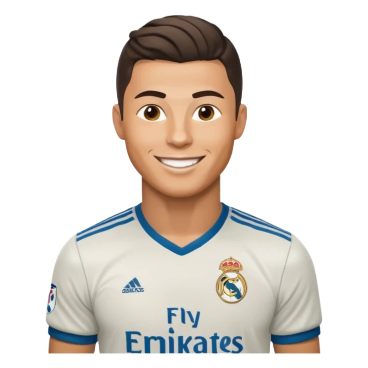 cristiano ronaldo wearing a real madrid jersey sticker