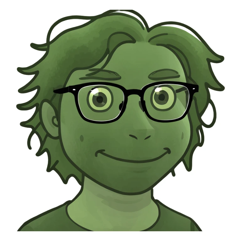 office professional lady with wavy hair and square glasses sticker