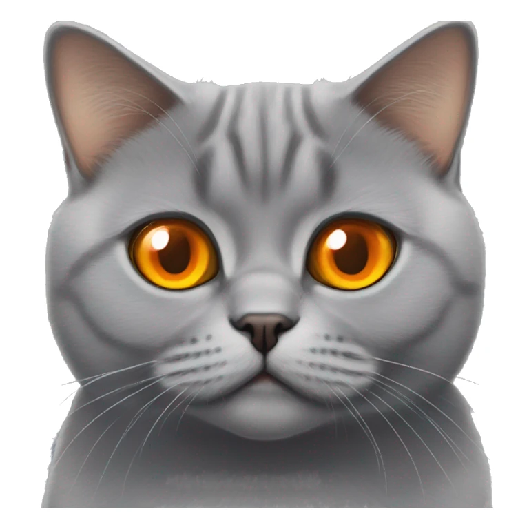 Lila british shorthair cat with orange eyes sticker