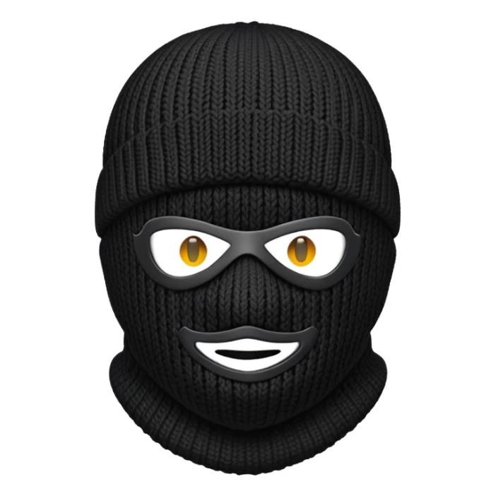 Ski mask sticker