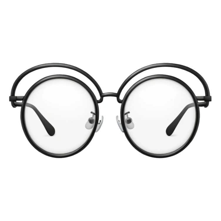 occhiali con la montatura a forma di una mezzaluna  sticker