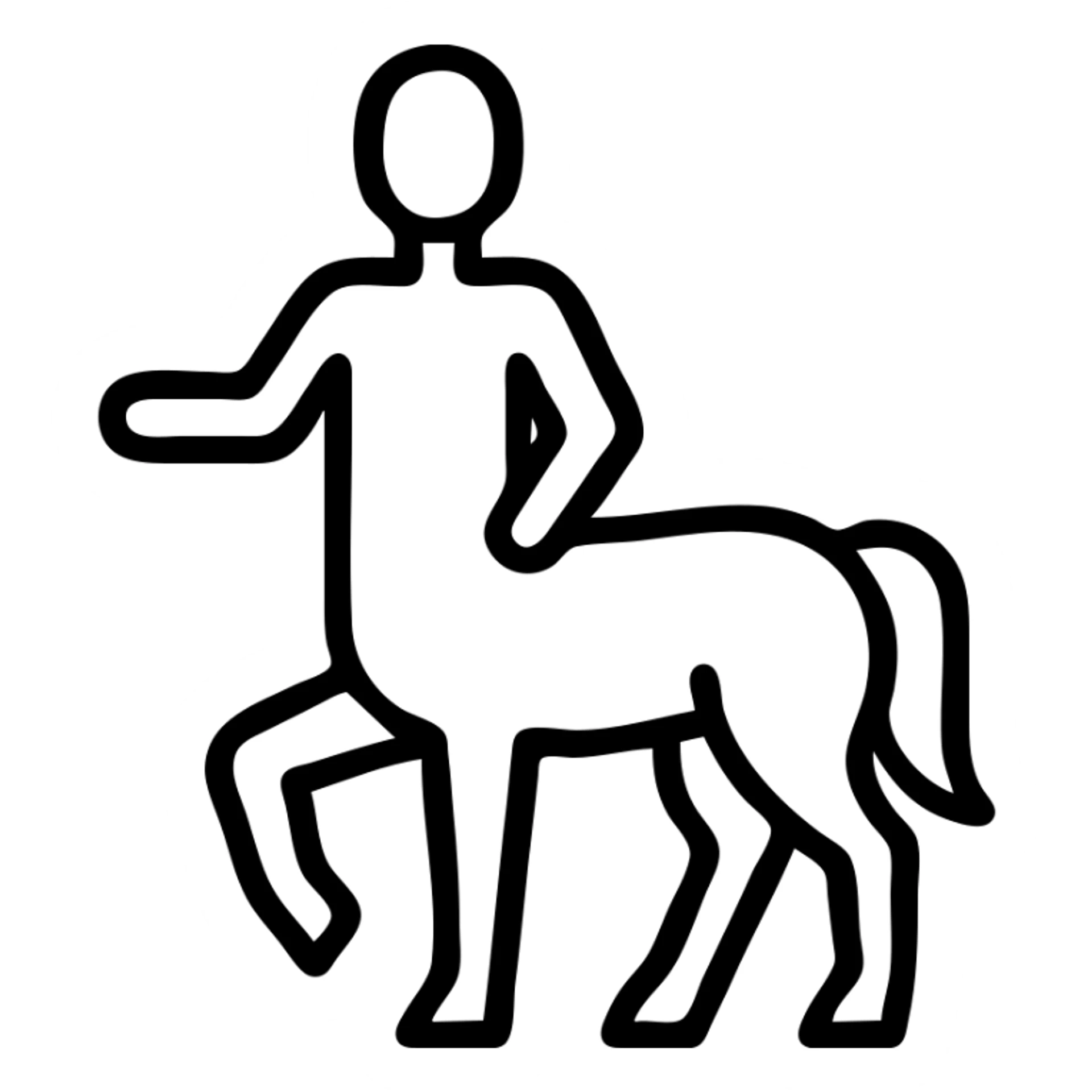 horse with a human body sticker