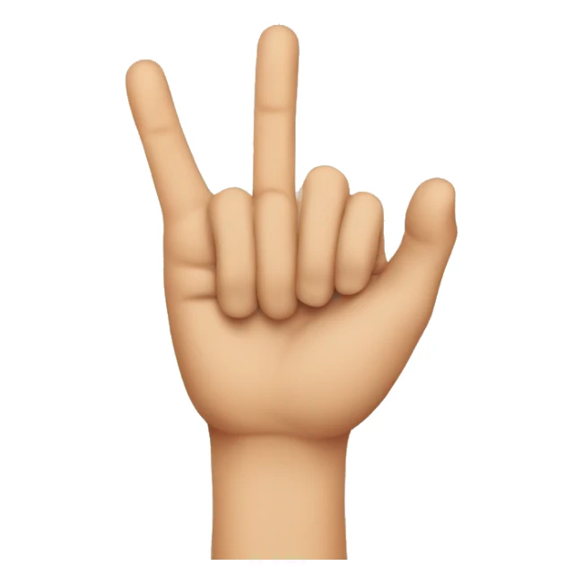 Hand showing L with fingers  sticker