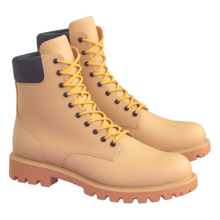 military beige hiking boots sticker