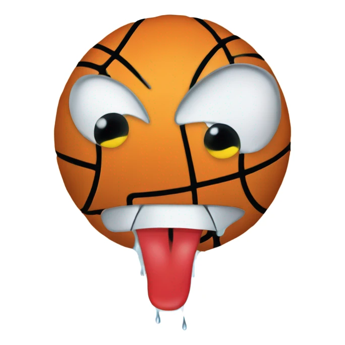 Sad basketball sticker