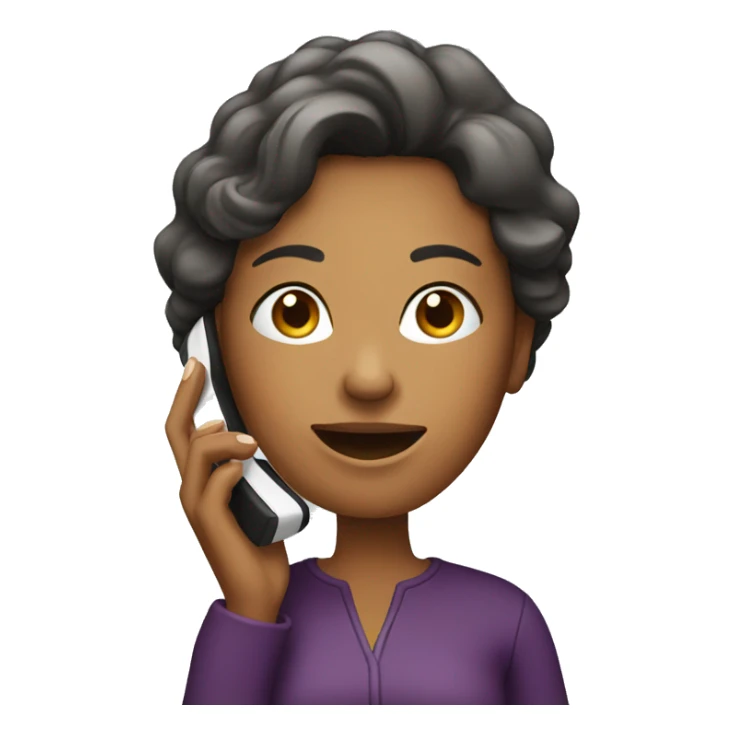 Woman talking on her cellphone sticker