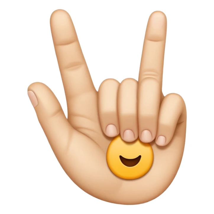 “Emoji-style hand making the letter ‘C’, with the index finger slightly curved. Clean, simple design, smooth shapes, neutral skin tone. White or transparent background, high resolution.” sticker