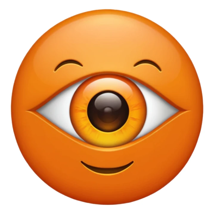 Ojo turco color naranja turco en color naranja sticker