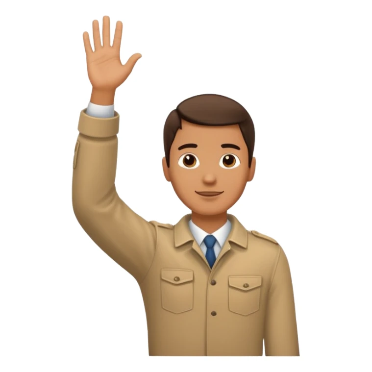 Man holdning another hand in the air, from the wrist  sticker