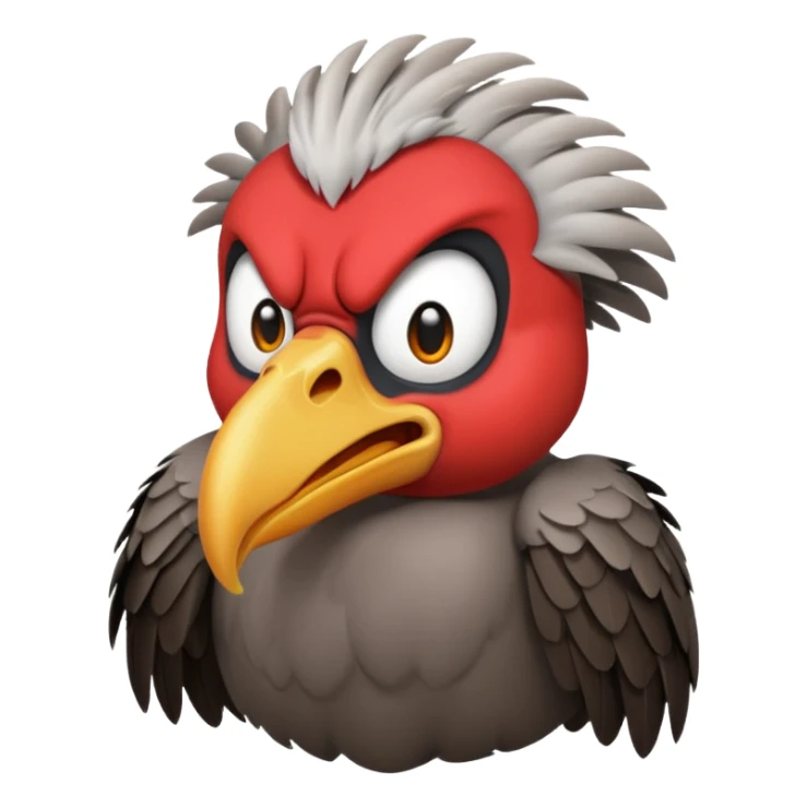 I want an emoji of a vulture with an angry face sticker
