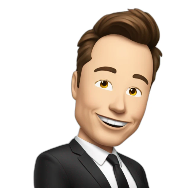 Elon musk is dancing on the club sticker