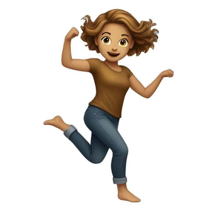 golden and brown hair girl dancing sticker