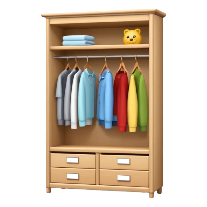 3D wardrobe shelf sticker