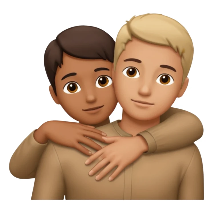 A Hand on placed on another persons shoulder zoomed in  sticker