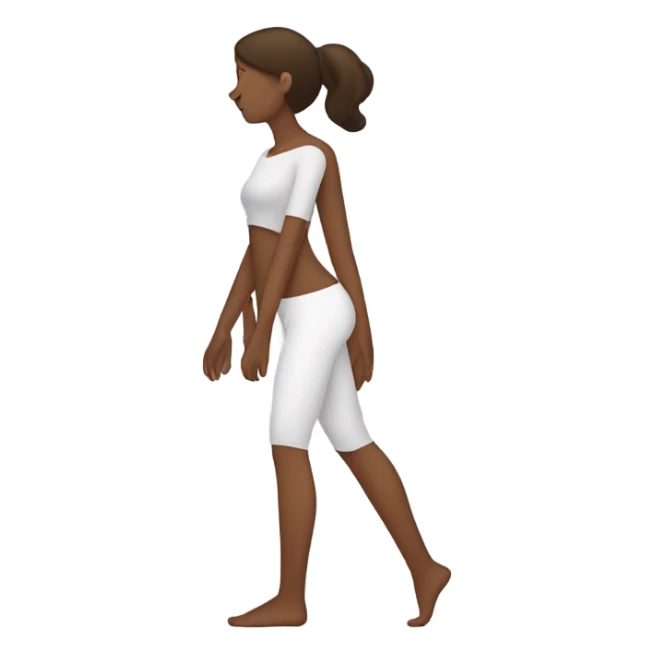 Brownskin woman arched over silhouette  sticker