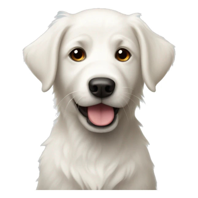 White fluffy puppy - like a Labrador meets a terrier sticker