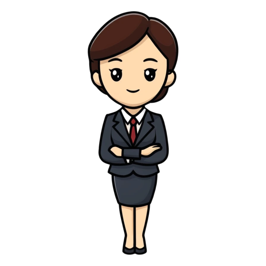 businesswoman in office attire sticker