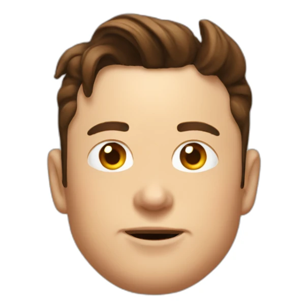Elon Musk who has poop on his head sticker