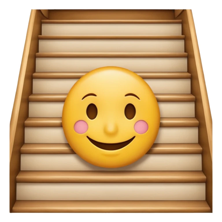 smiley emoji person on stairs sticker