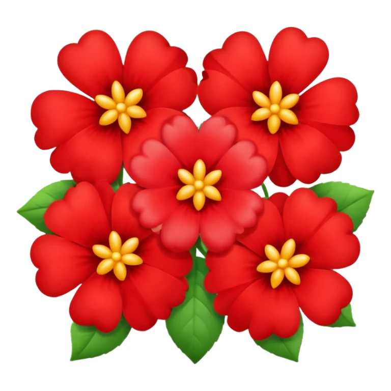flower with hearts and kisses sticker